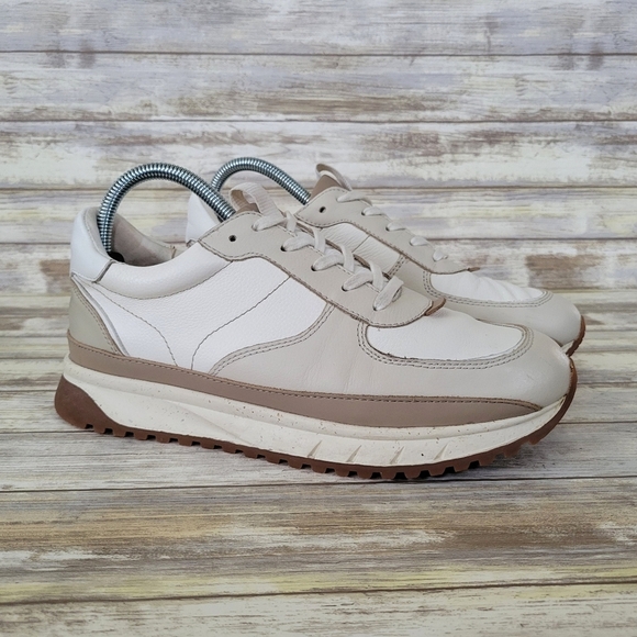 Madewell Kickoff Trainer Sneakers Eco-friendly Recycled Womens 8.5 Mens 7 Cream